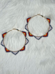Pink Sunfire Hoops