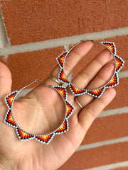 Baby Blue Flame Hoops