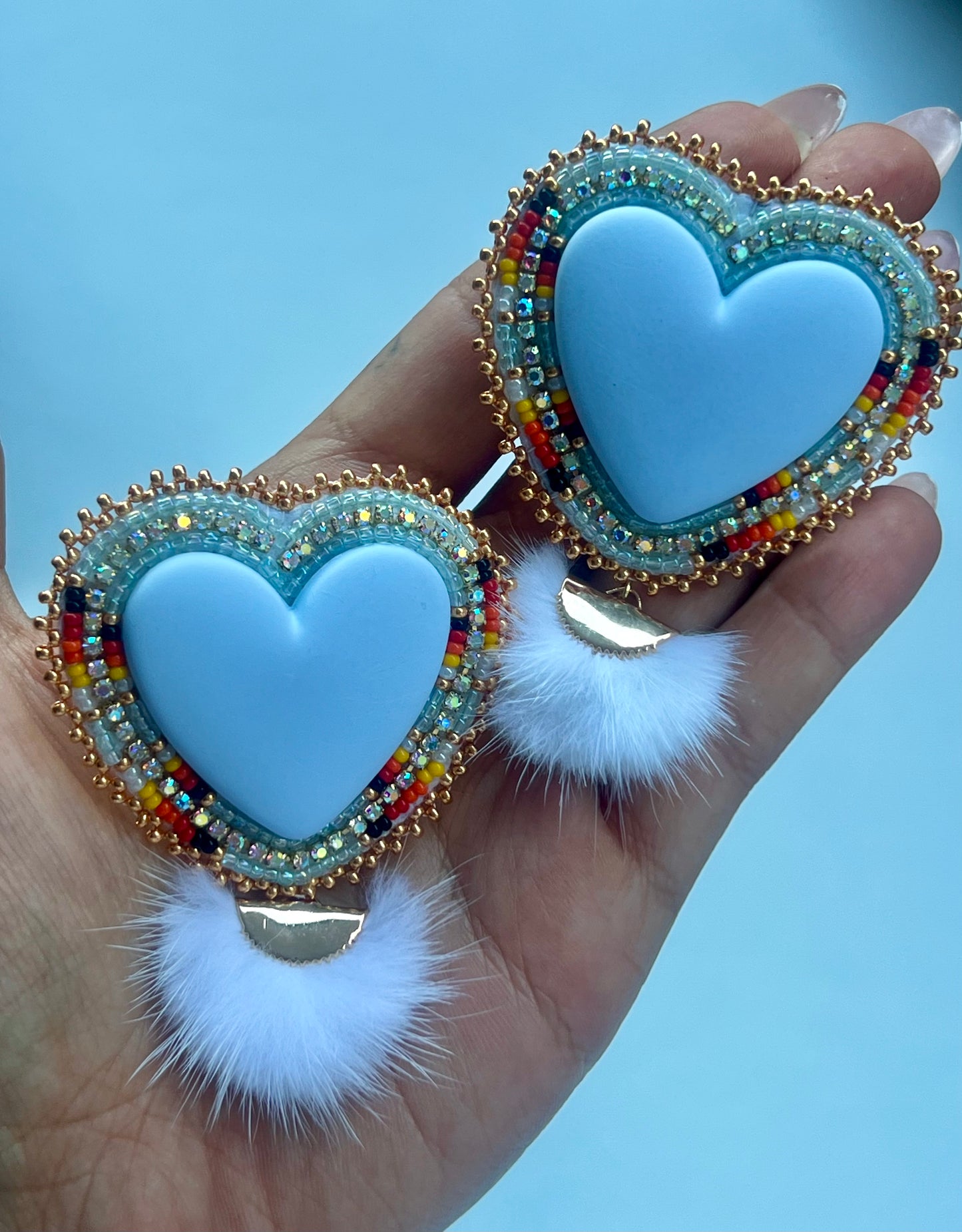Winter Faux Mink Hearts