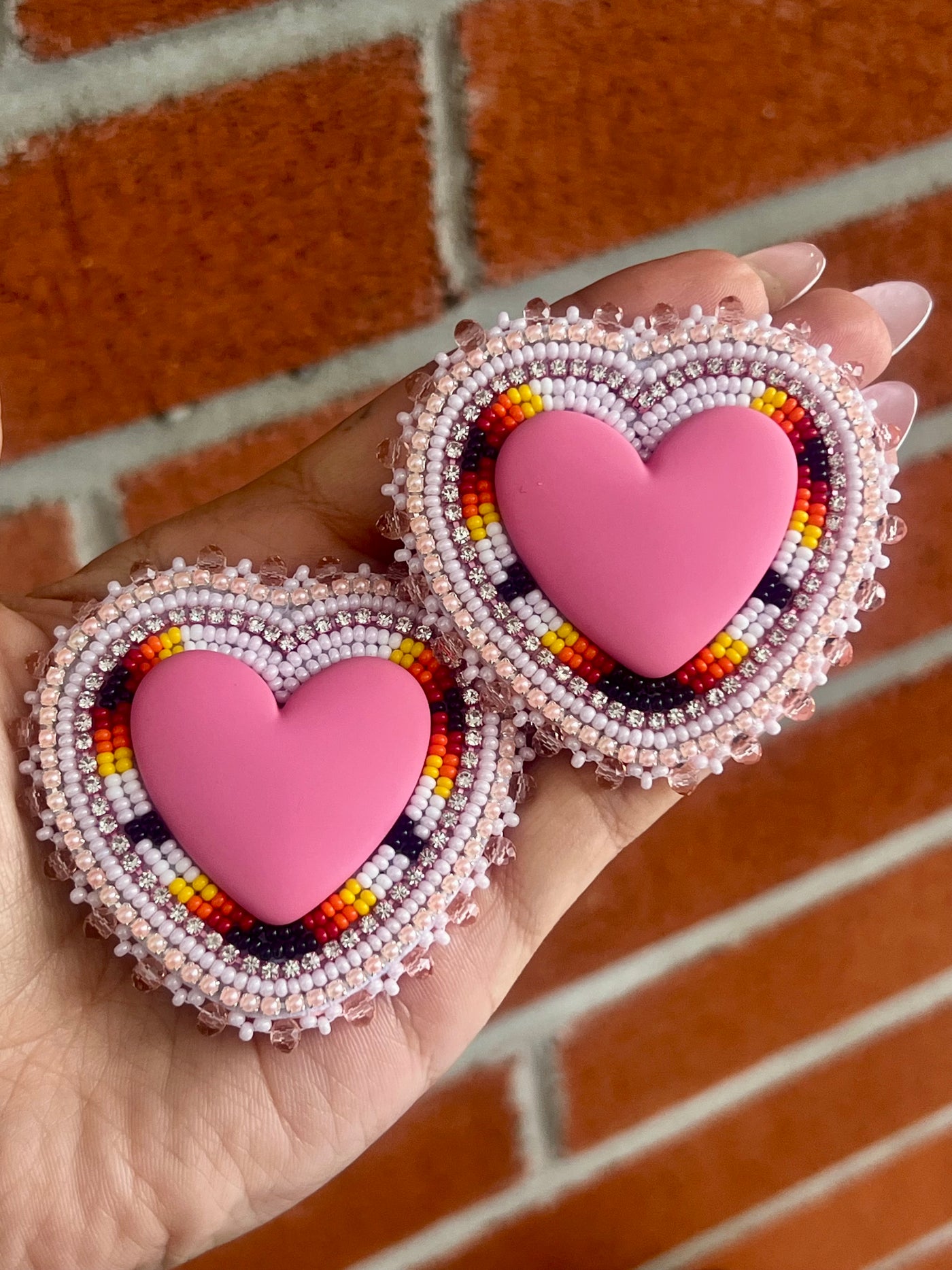 Pink Flame Hearts