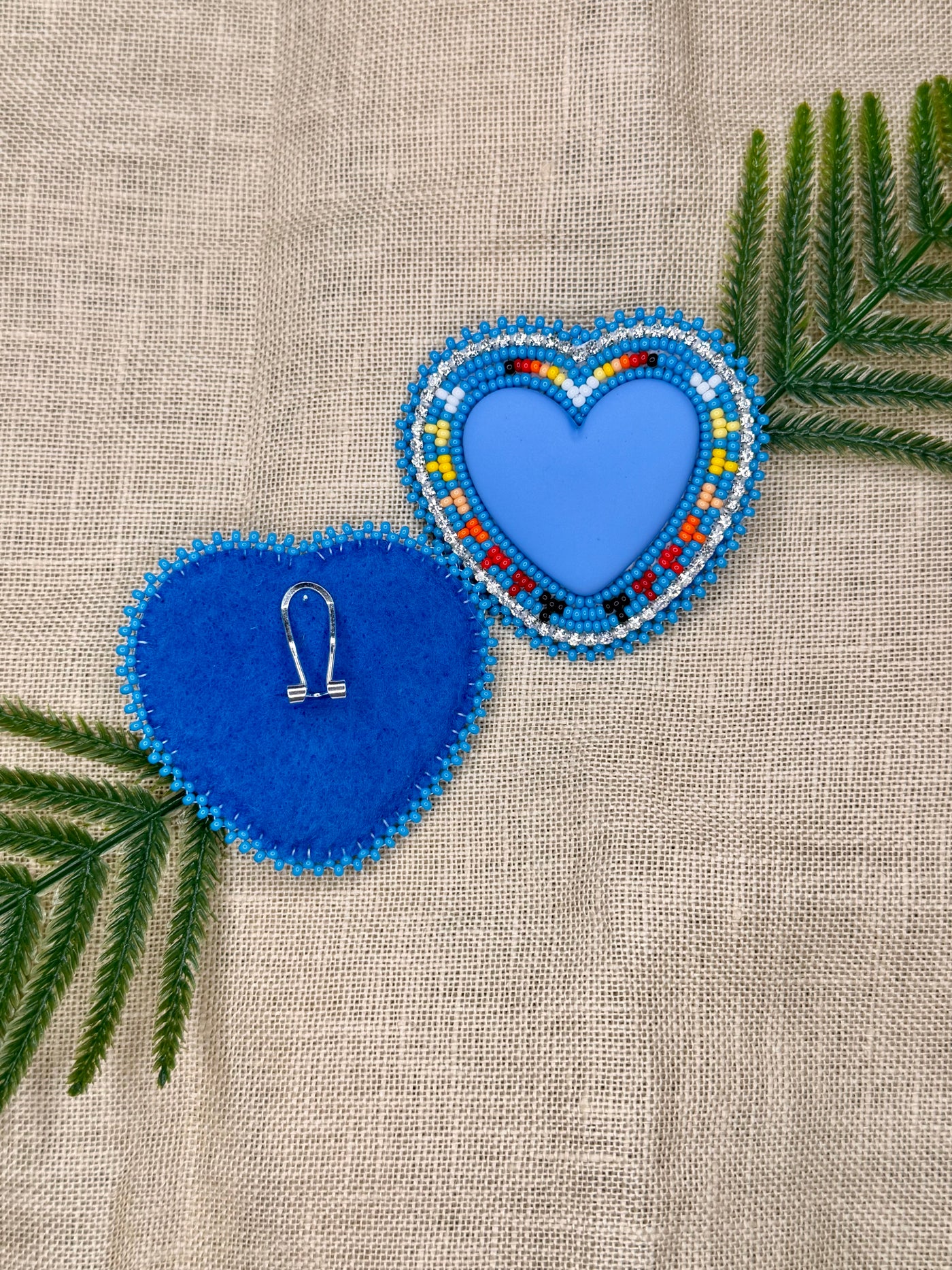 Blue Fiery Hearts