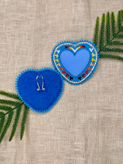 Blue Fiery Hearts