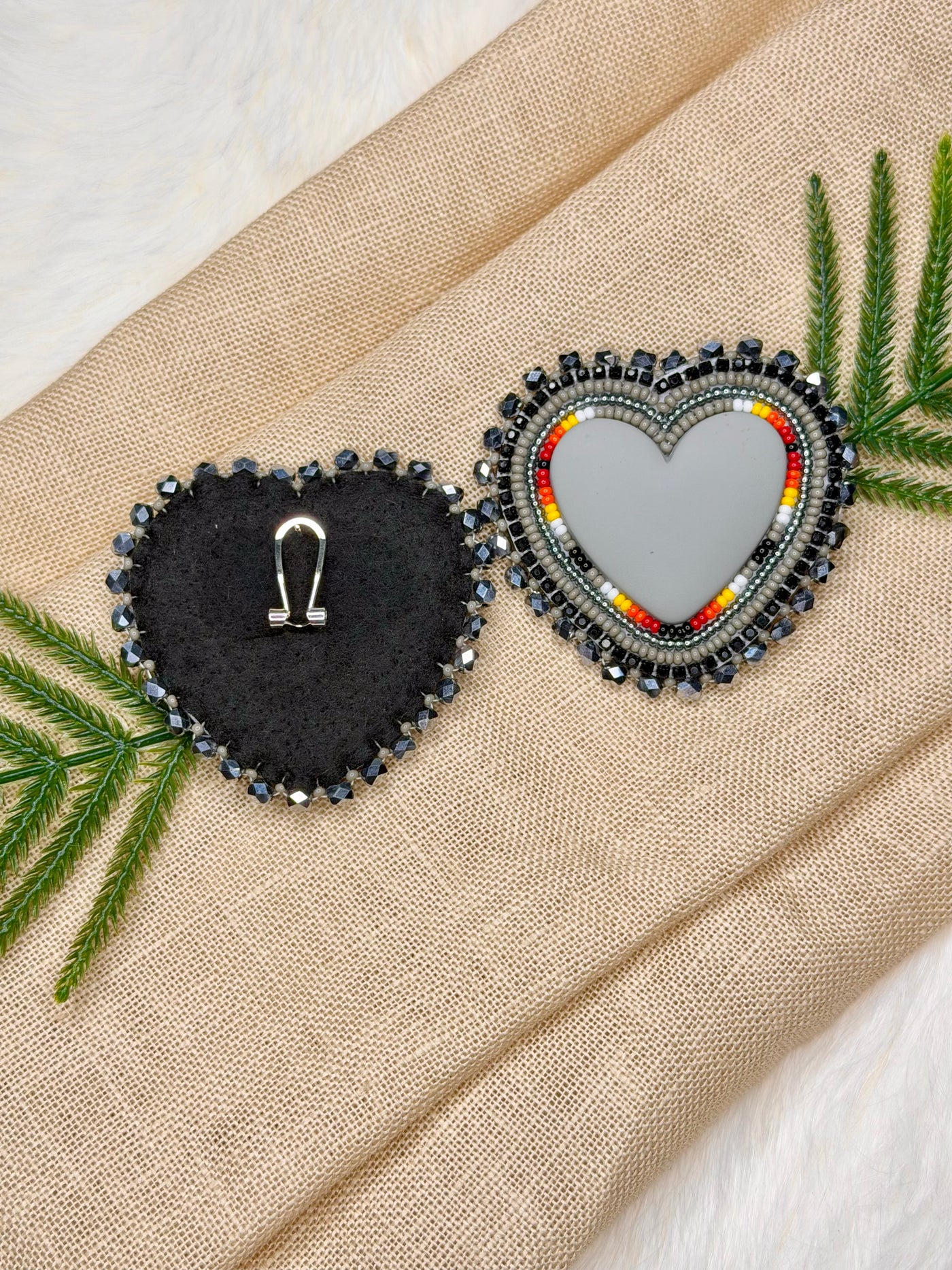 Gunmetal Grey Hearts