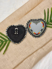 Gunmetal Grey Hearts