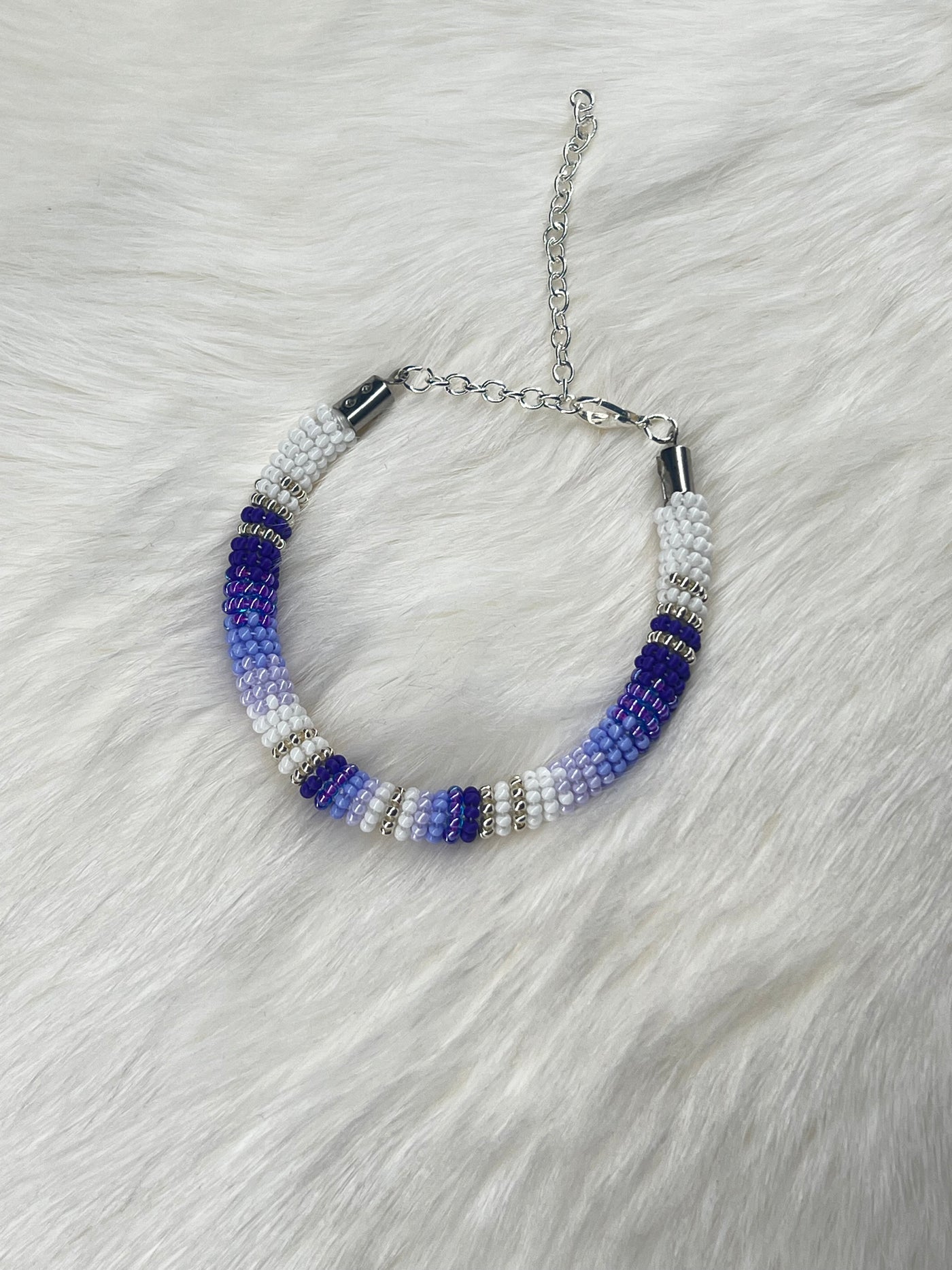 Shades of Purple Beaded Bracelet