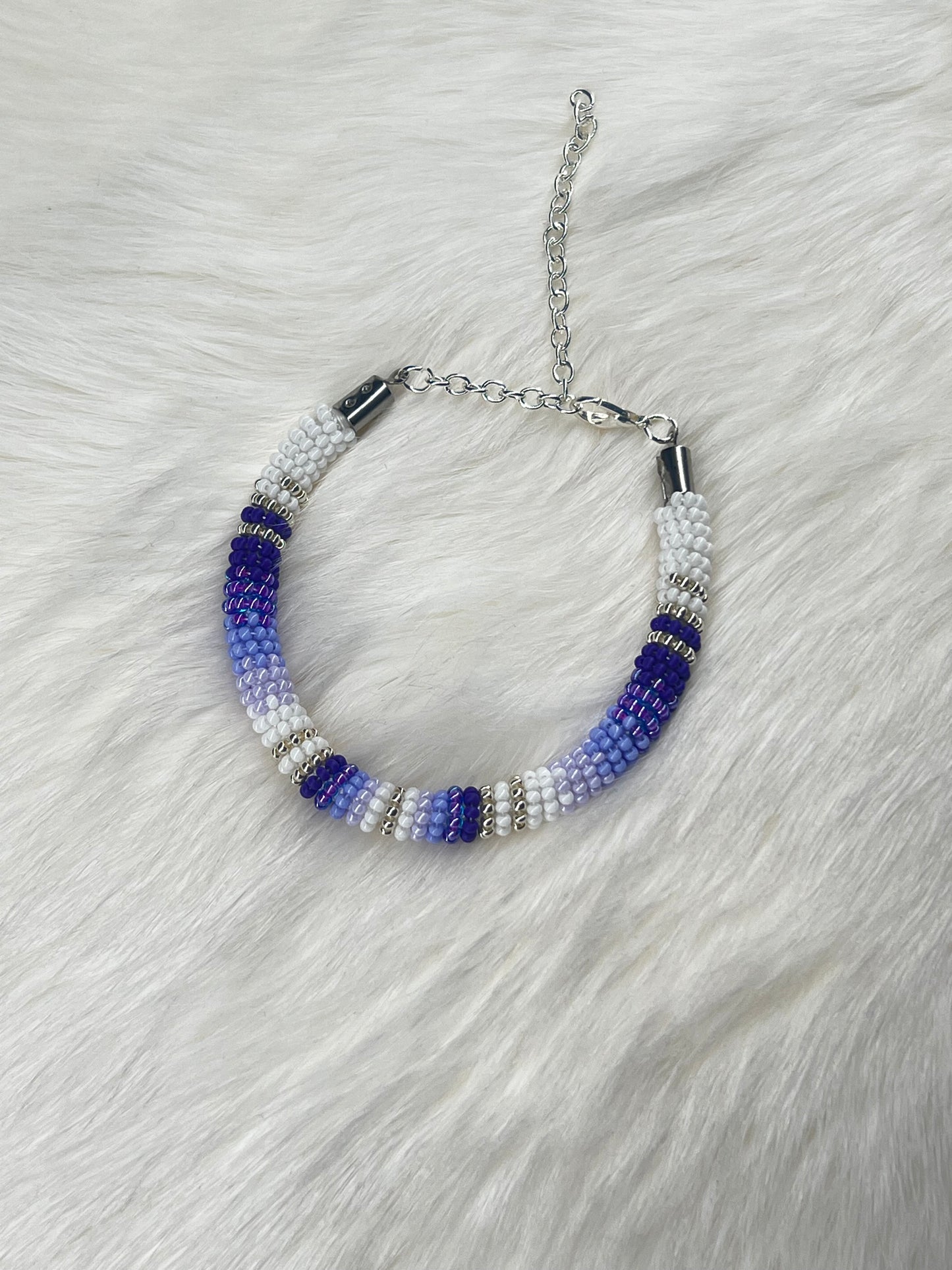 Shades of Purple Beaded Bracelet