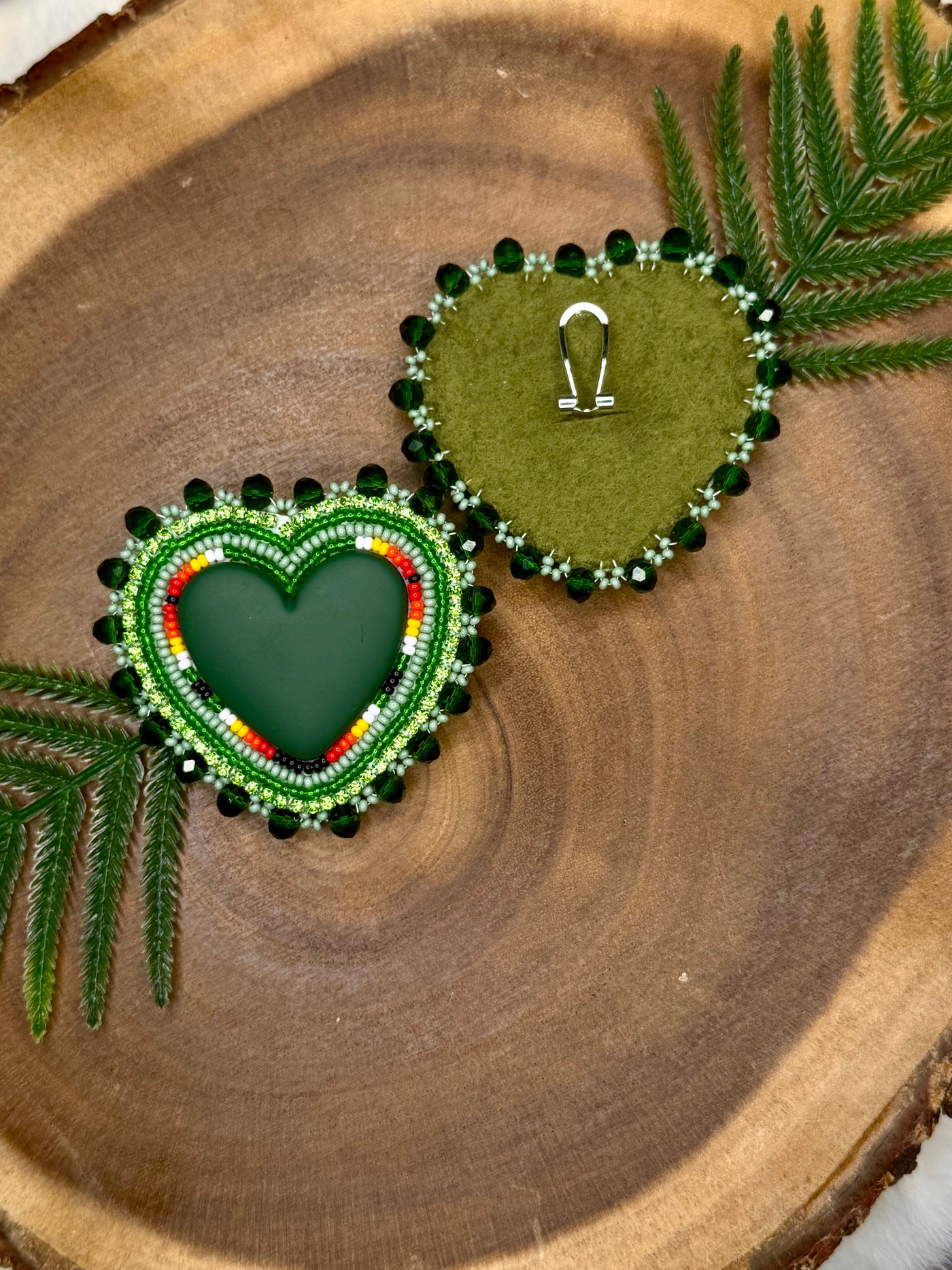 Cedar Heart Earrings