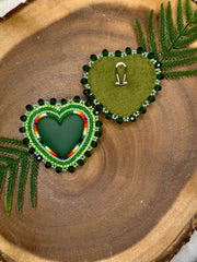 Cedar Heart Earrings