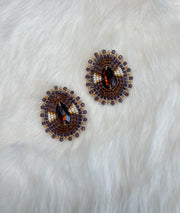 Brown Teardrop Earrings