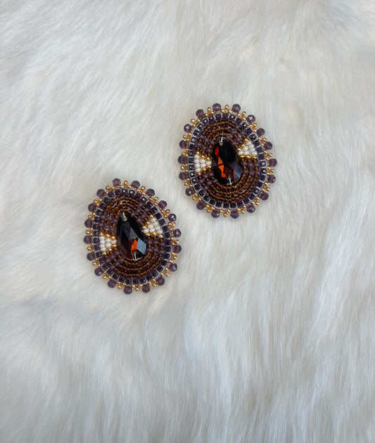 Brown Teardrop Earrings