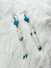 Turquoise Dentalium Earrings