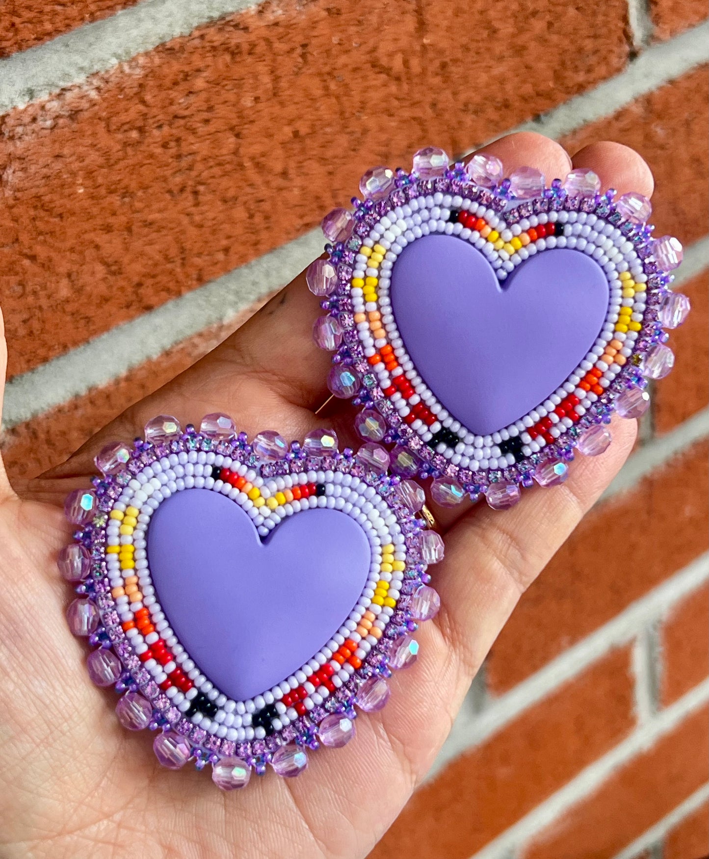 Purple Fiery Hearts