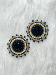 Black & Gold Turtle Earrings