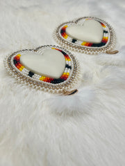 Ivory Faux Mink Fur Hearts