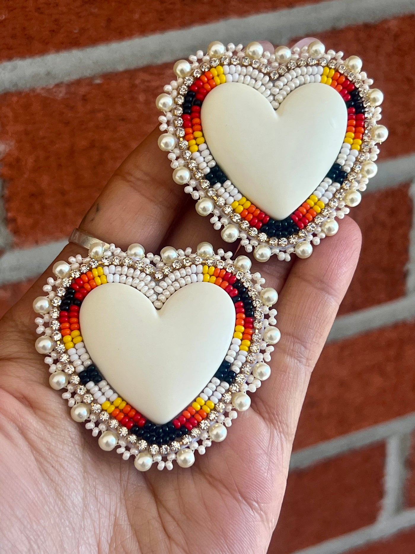 Ivory Pearl Hearts