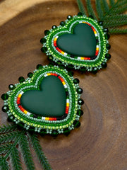 Cedar Heart Earrings