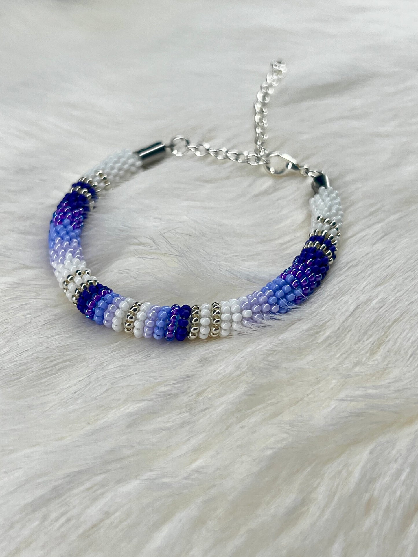 Shades of Purple Beaded Bracelet