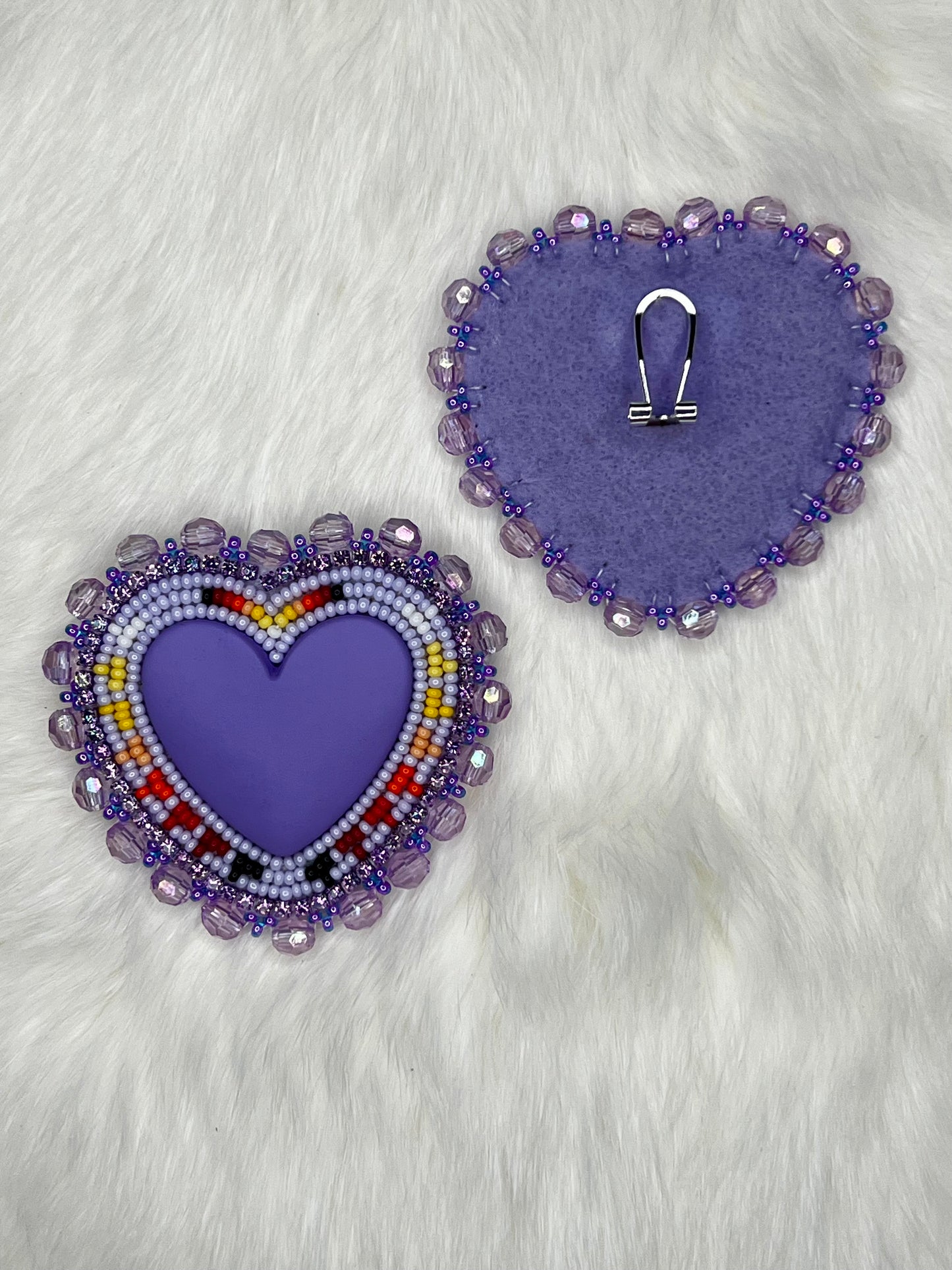 Purple Fiery Hearts