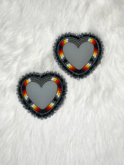 Grey Flame Hearts