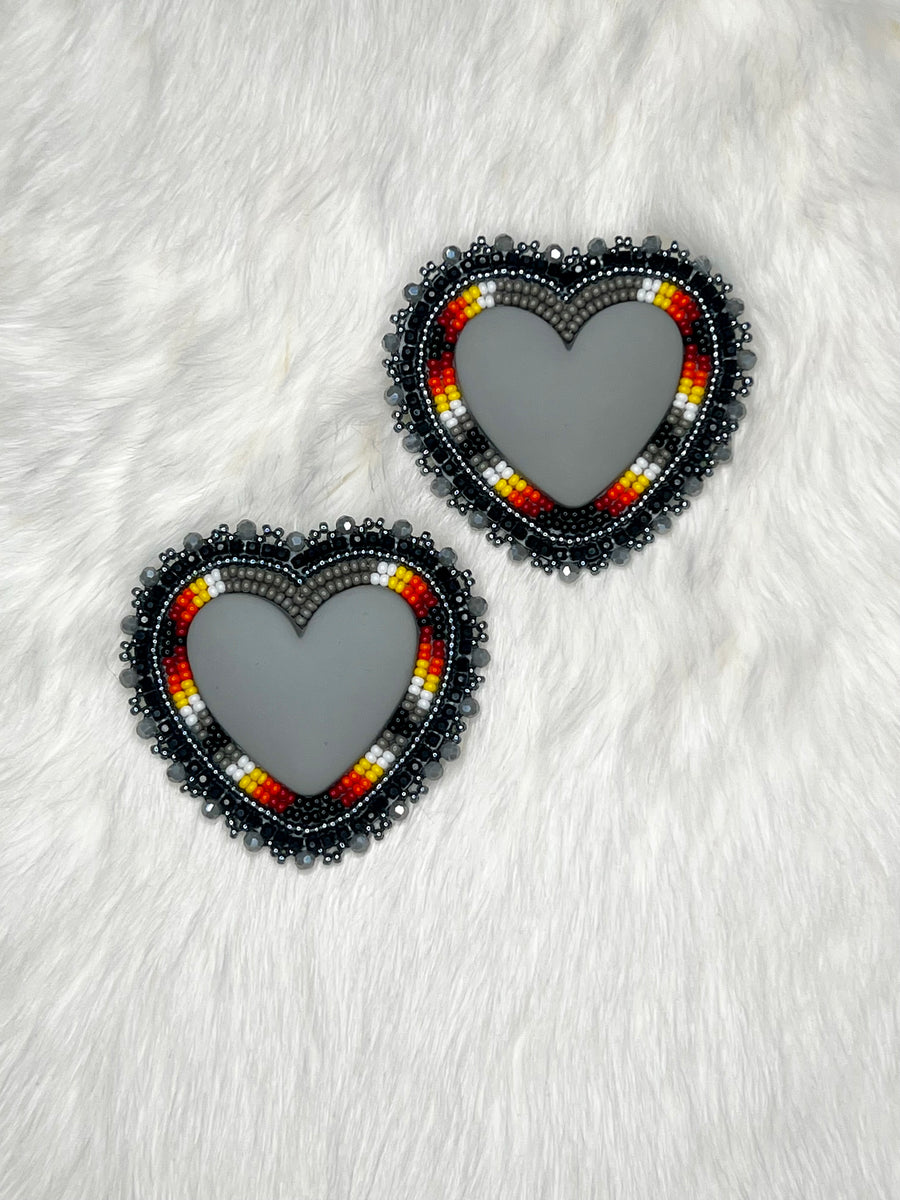 Grey Flame Hearts