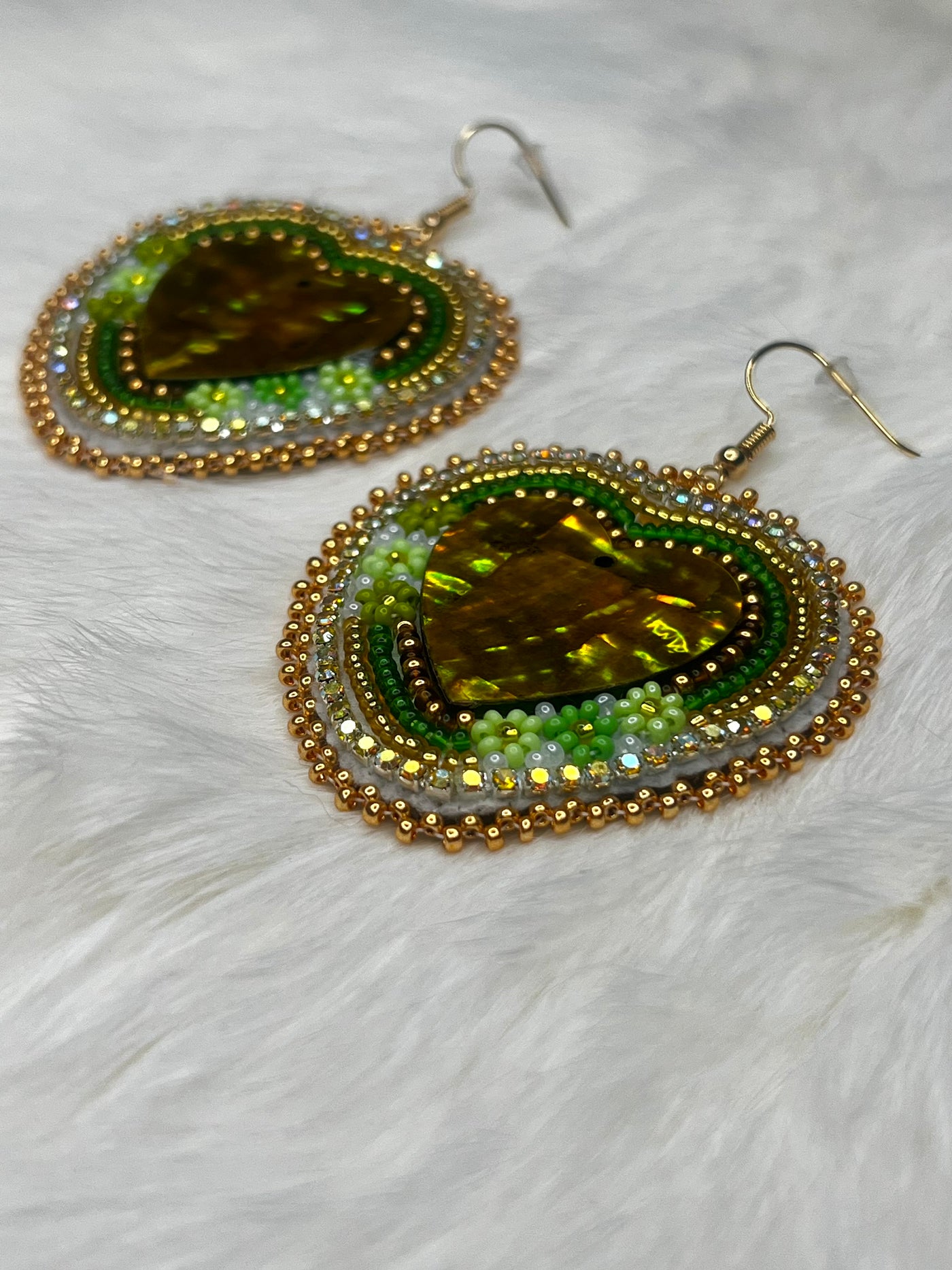 Green Floral Hearts