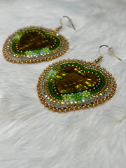 Green Floral Hearts