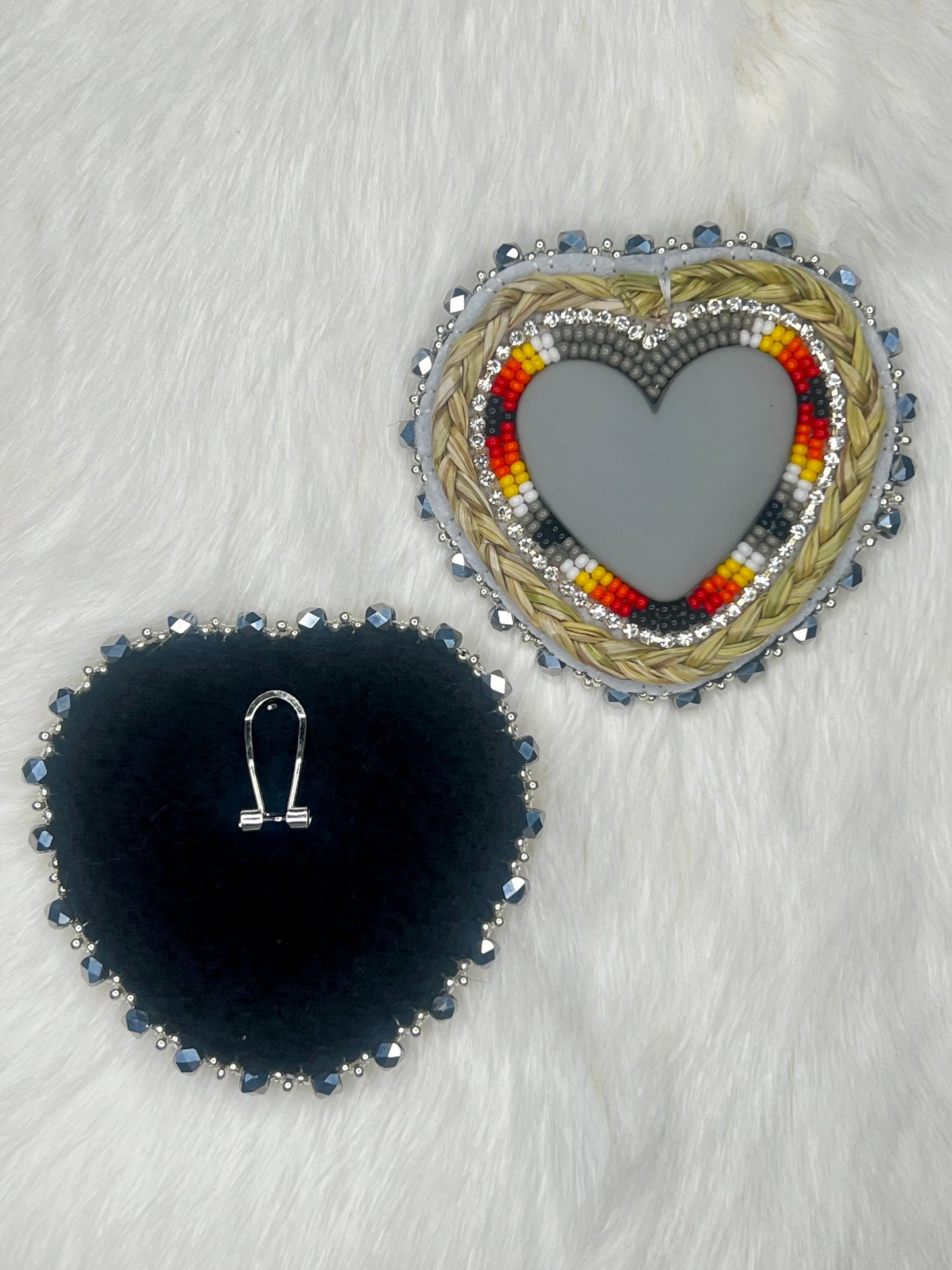 Metallic Sweetgrass Hearts