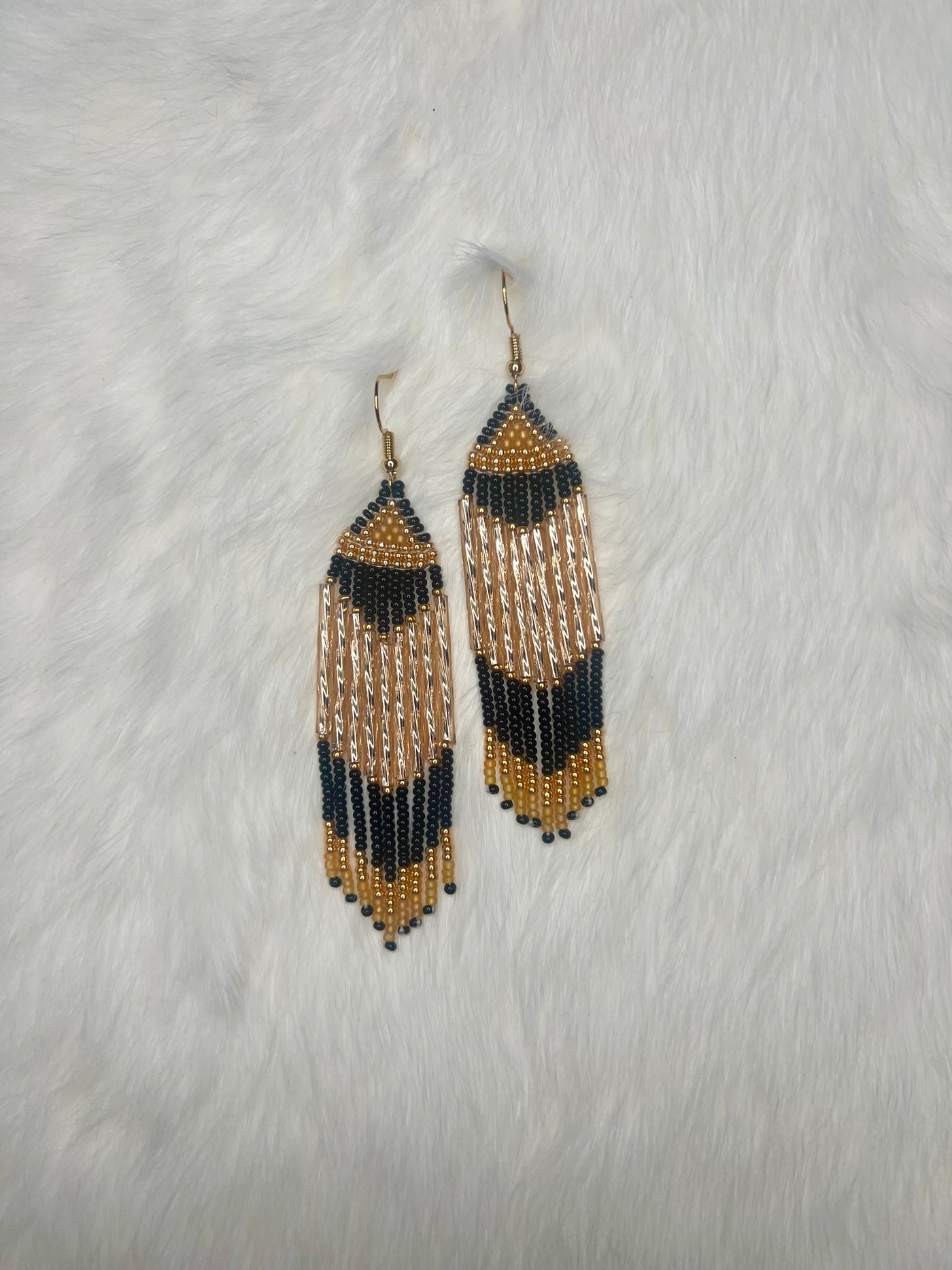 Custom Beaded Fringe Earrings