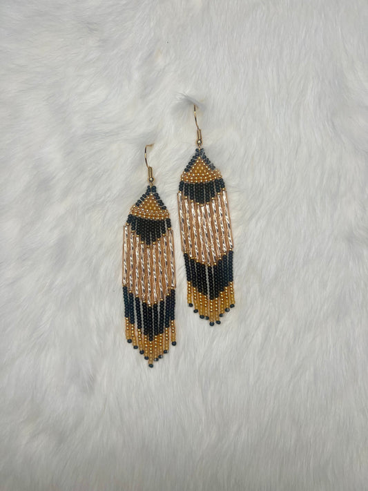 Custom Beaded Fringe Earrings