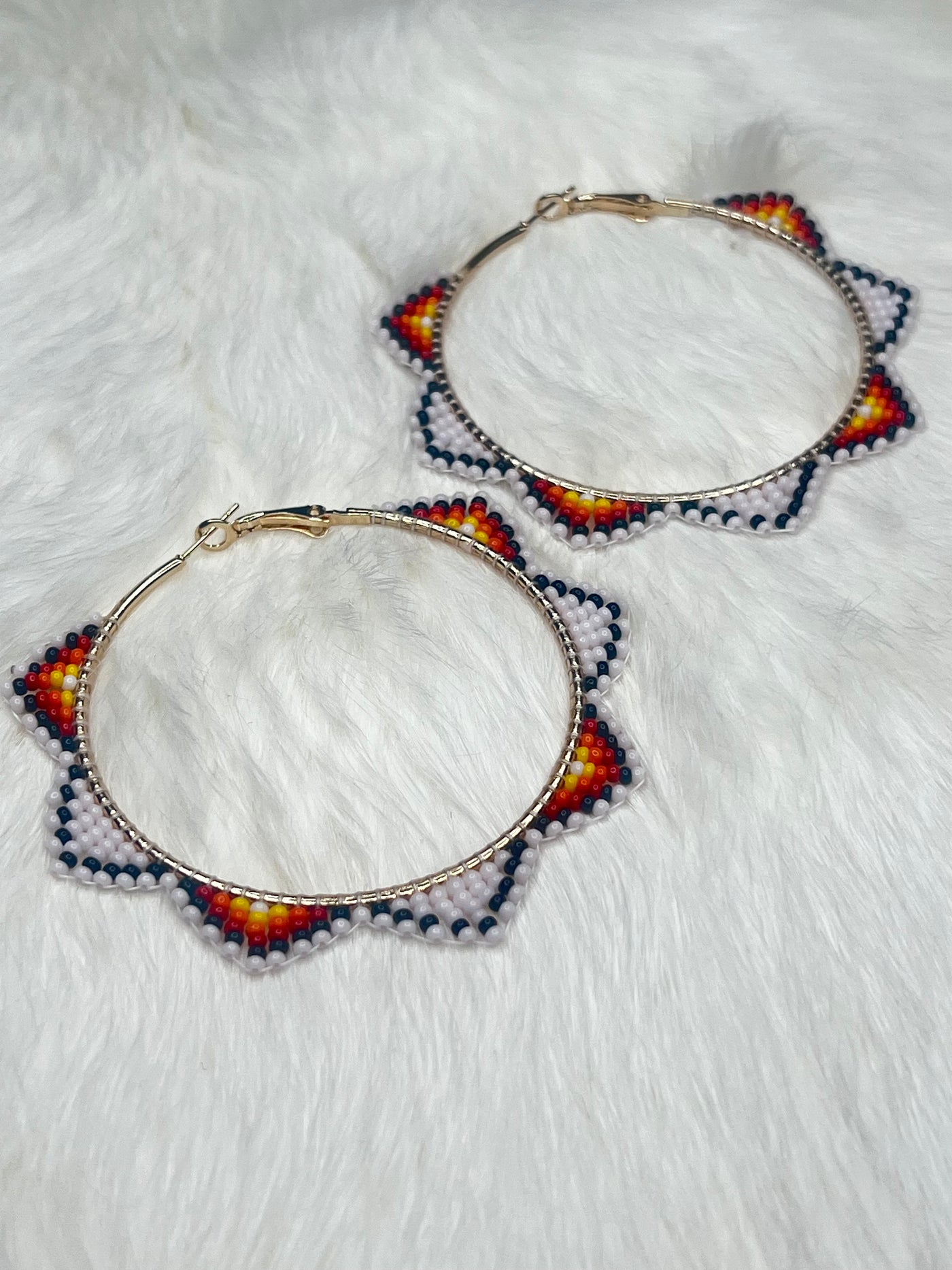 Pink Sunfire Hoops