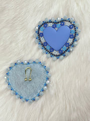 Blue Floral Hearts