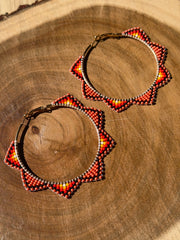 Ember Sunburst Hoops