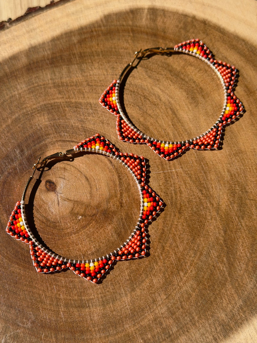 Ember Sunburst Hoops
