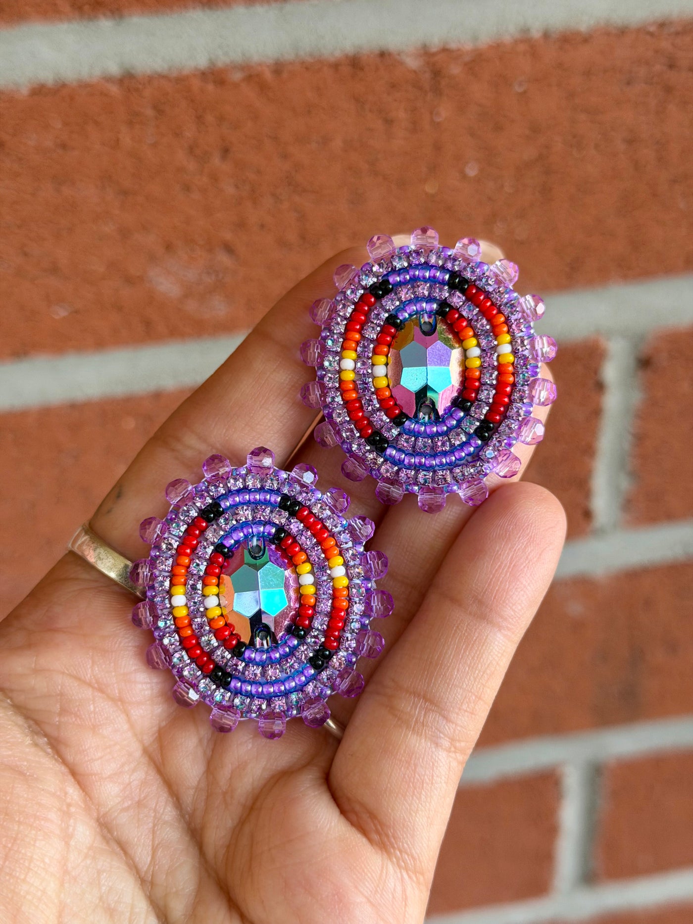 Amethyst Prism Earrings