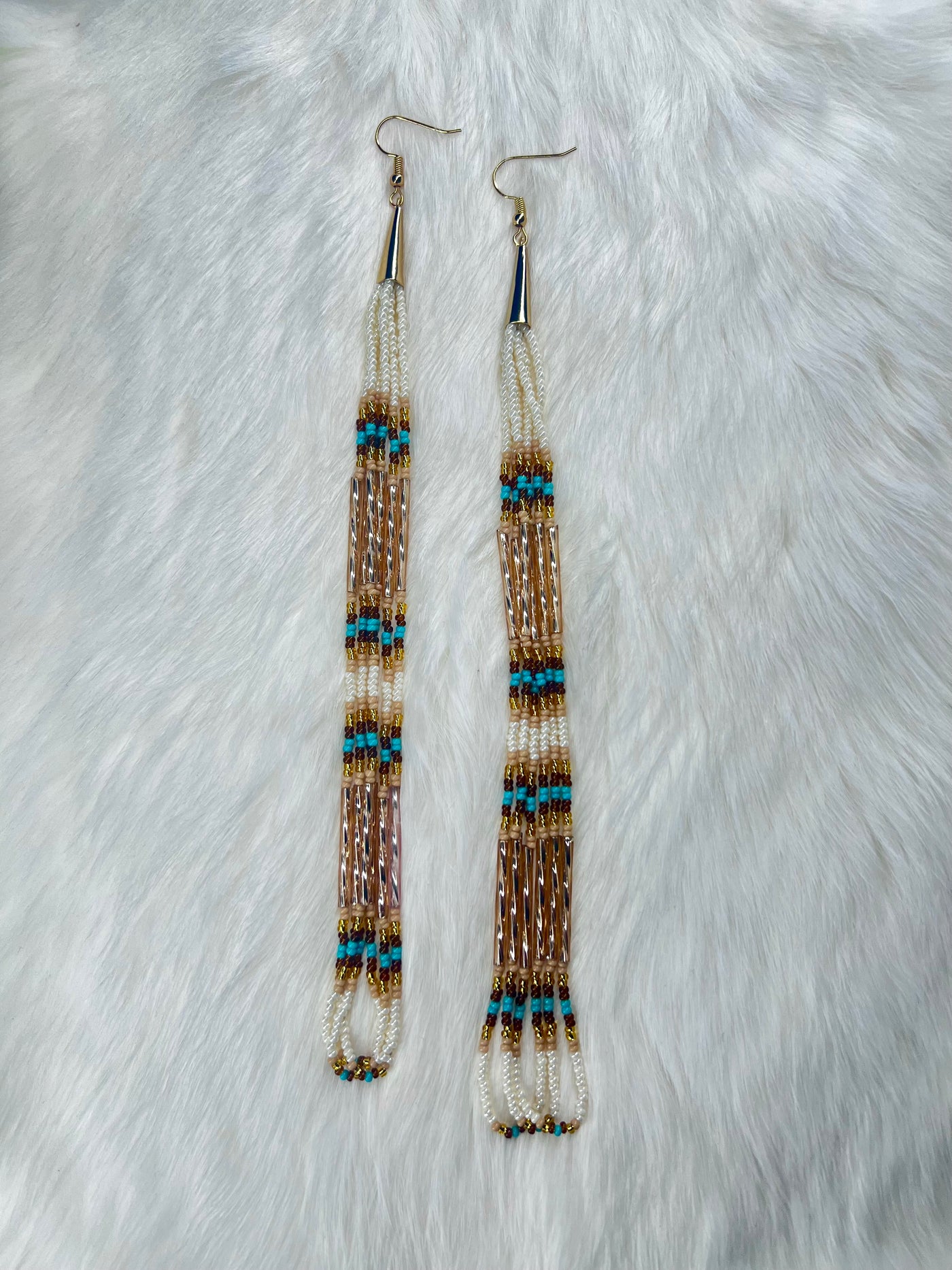 Long Gold & Turquoise Dangles