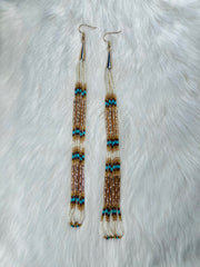 Long Gold & Turquoise Dangles