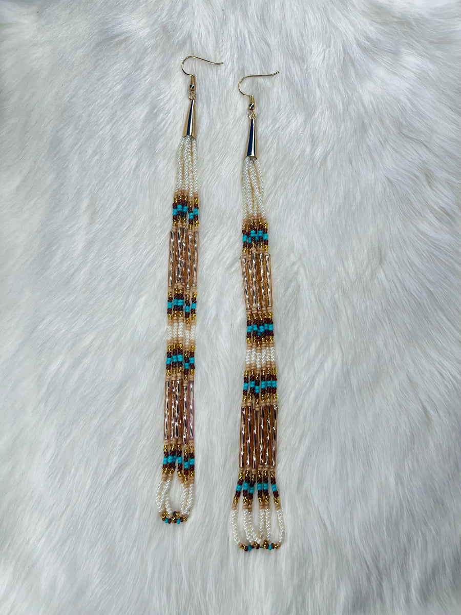 Long Gold & Turquoise Dangles