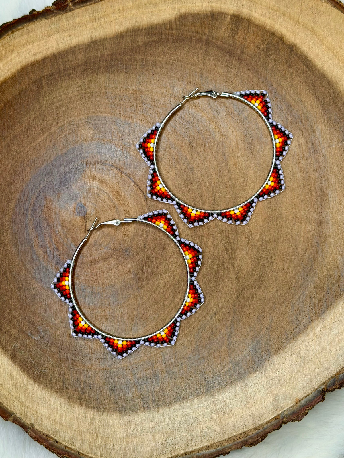 Baby Pink Flame Hoops