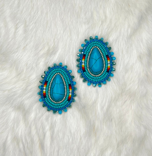 Turquoise Teardrop Earrings