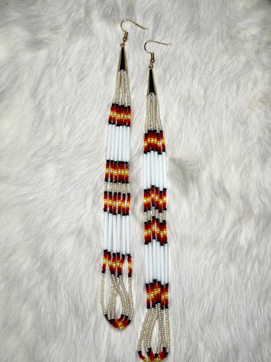 Cream Flame Dangles