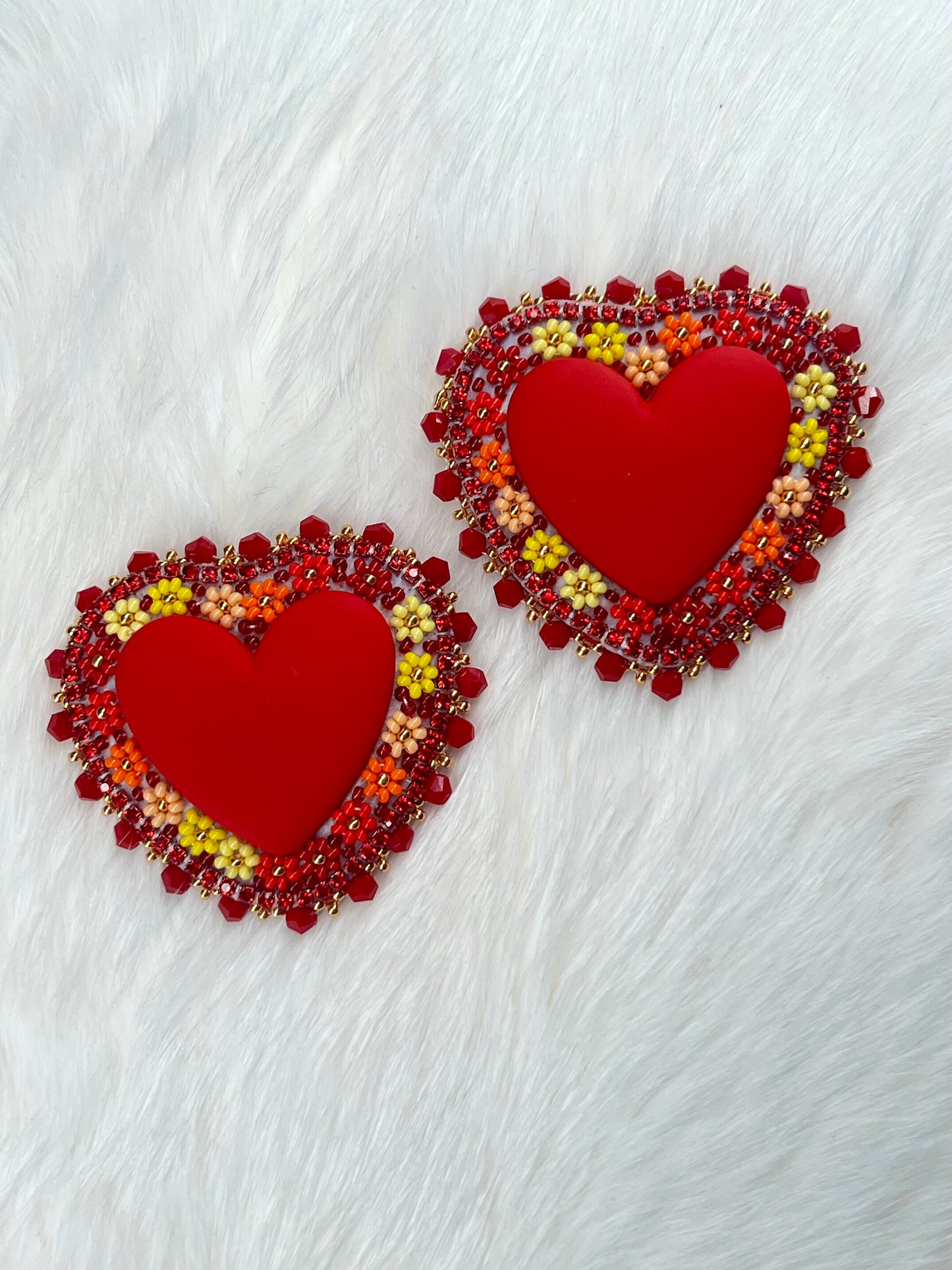 Fire Floral Hearts