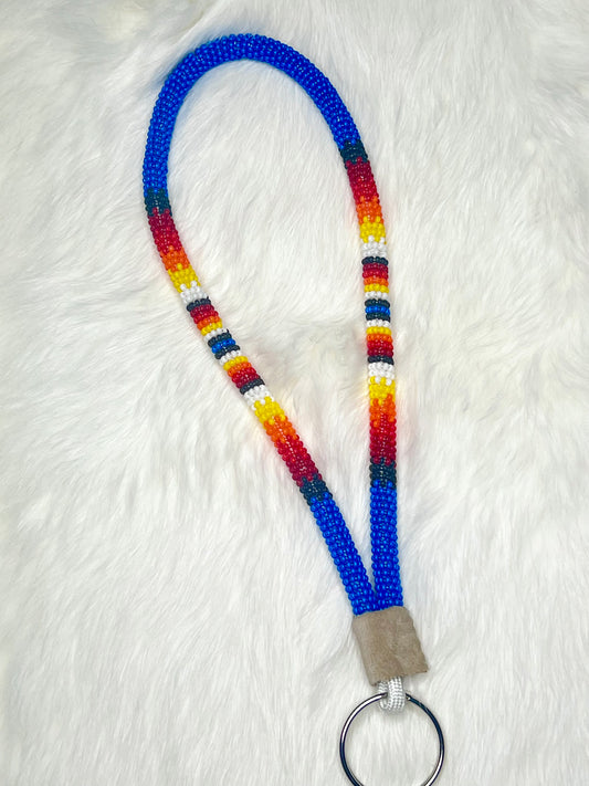 Intense Blue Flame Keychain