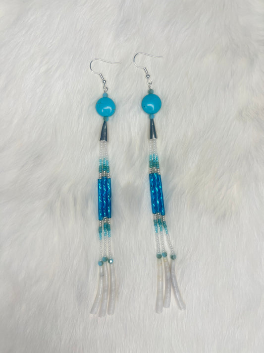 Turquoise Dentalium Dangles