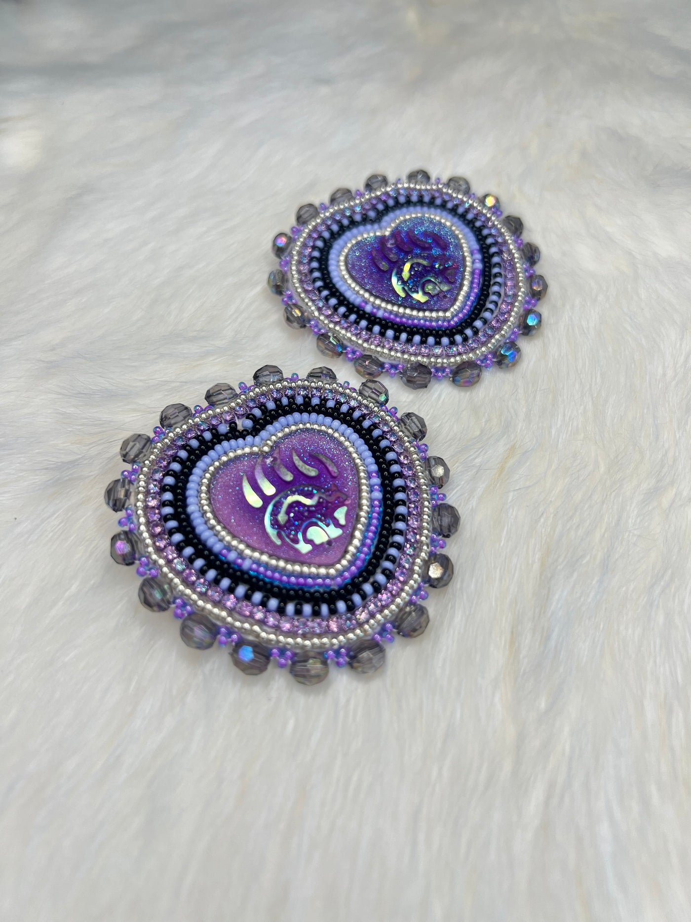 Purple Bear Hearts