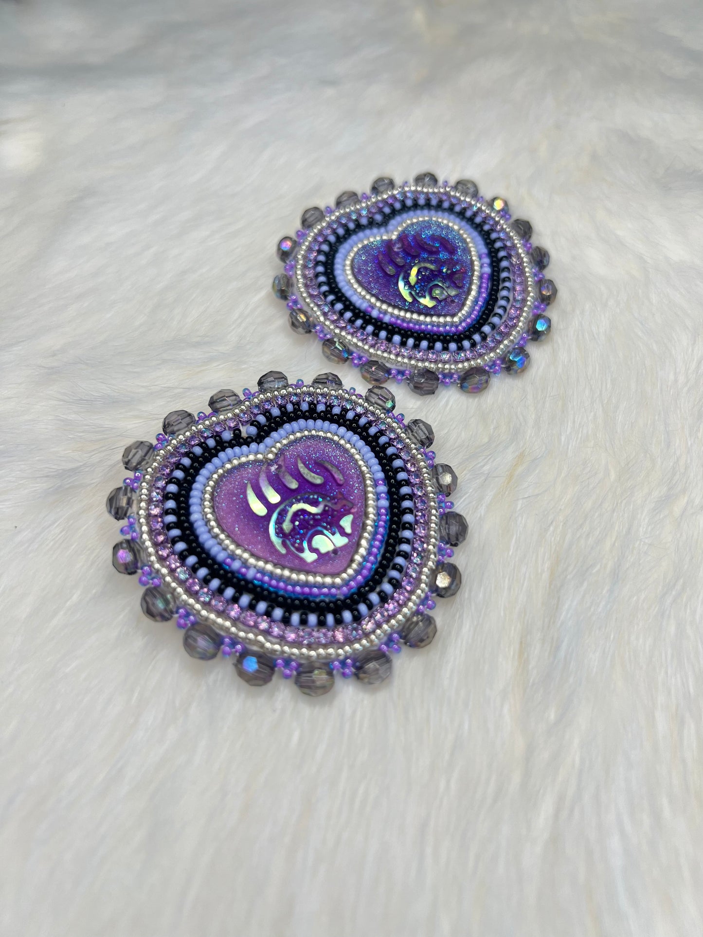 Purple Bear Hearts