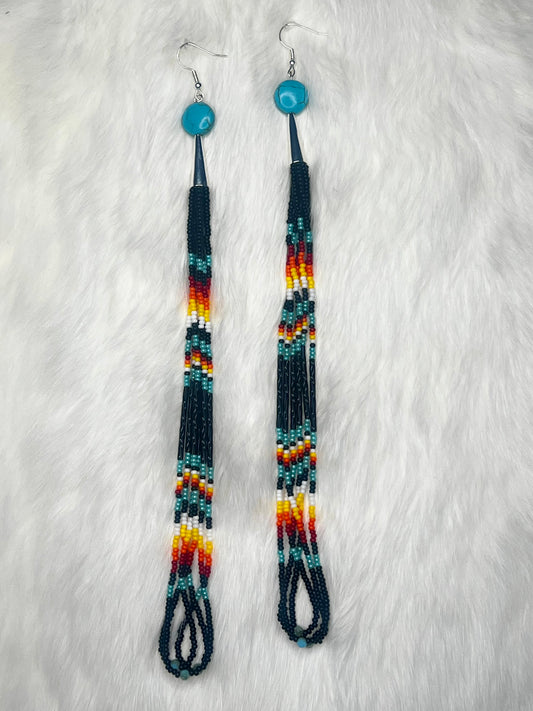 Turquoise Flame Dangles