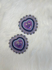 Purple Bear Hearts
