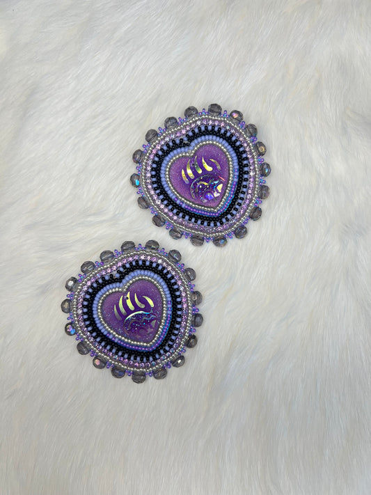 Purple Bear Hearts