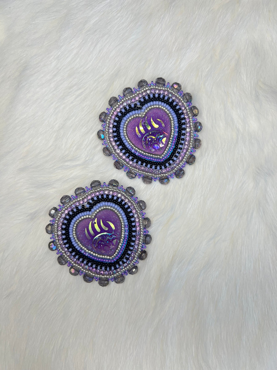 Purple Bear Hearts