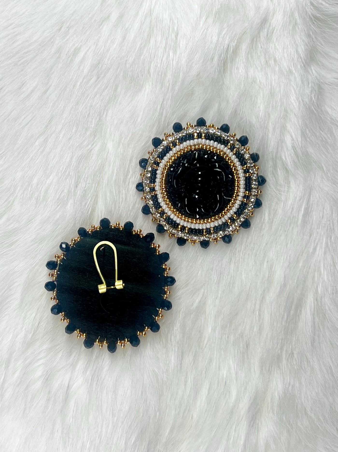 Black & Gold Turtle Earrings